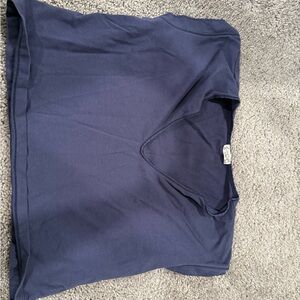 Free People Deep Navy V-Neck Crop Top